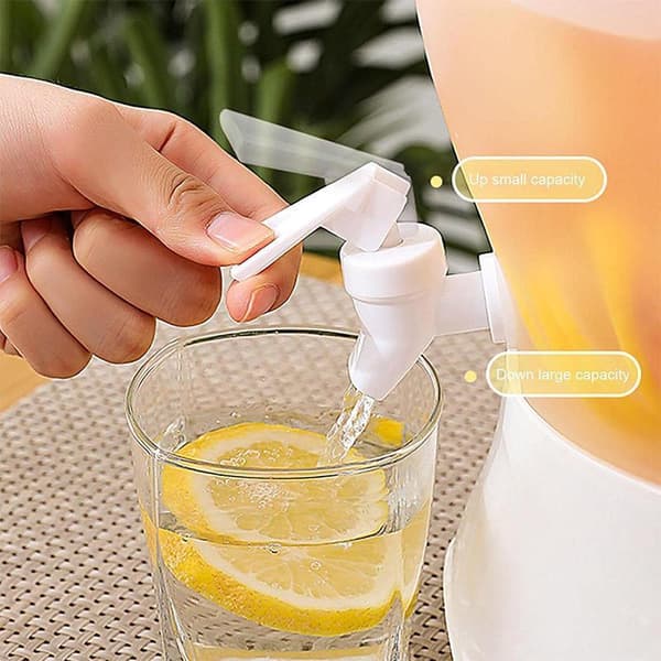 Kande med hane, koldtvandsbeholder, limonadedispenser til køleskab