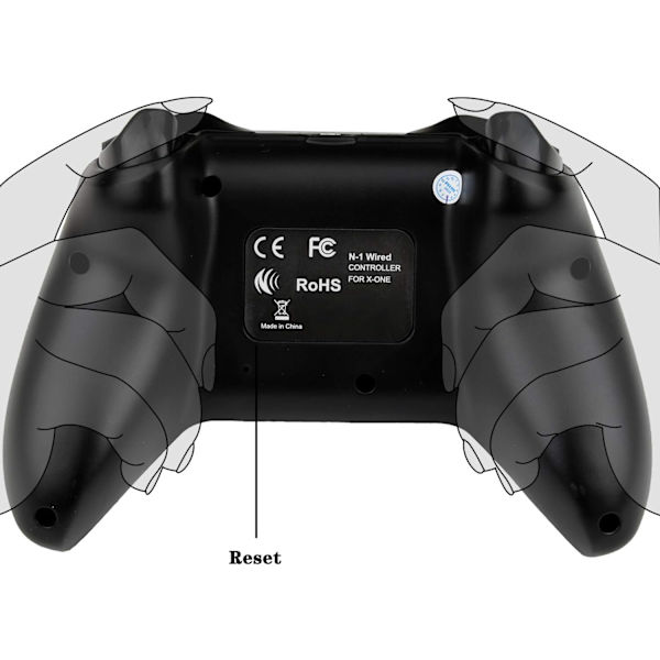 Trådløs Xbox One-controller, Xbox-controller med 2,4 GHz trådløs adapter, kompatibel med Xbox One X/Xbox One S/PS3 og PC (sort)