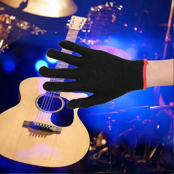 Guitarhandsker til begyndere Sort Musiker Håndbeskyttelse Øvelsestilbehør -Yx
