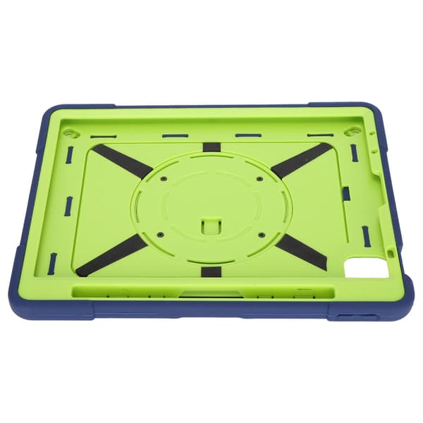 360 Degree Rotating Stand Tablet Protective Case Hand Shoulder Strap for Ipad Air4 10.9 Dark Blue