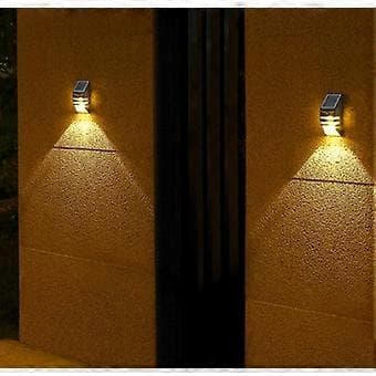 Solar LED vegglampe, rustfritt stål