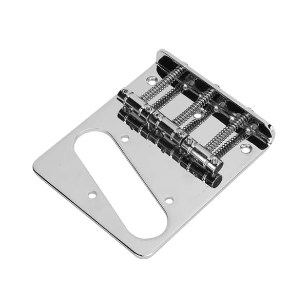 Fixed 3-Saddle Electric Guitar Bridge, Metal String, String Holder, Replacement with Mounting Screws