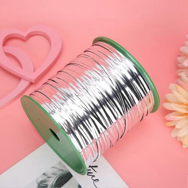 400 Yards Twist Ties Godispåsar Bakning Förpackning Presentförpackning Blomma Twist Ties Silver