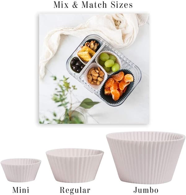 Reusable Silicone Baking Cups - 24 Pack | Non-Toxic | BPA Free