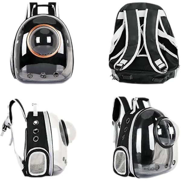 Pet Backpack, Small to Medium Cat Carrier, Transparent, Breathable, Heat Resistant, Pet Carrier