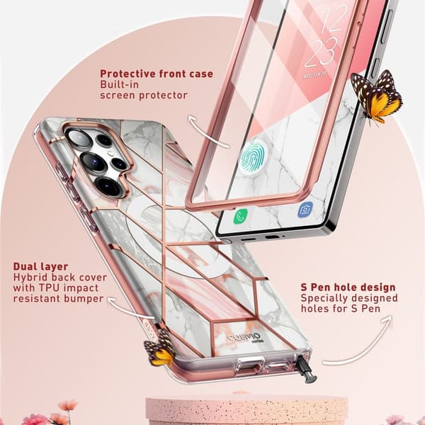 Supcase Galaxy S25 Ultra Cover MagSafe Cosmo Marble 80 80