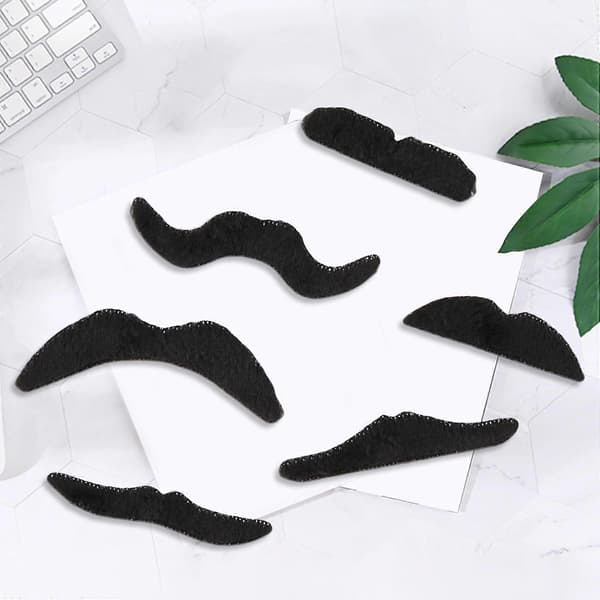 12-pack Self-Adhesive Assorted Mustaches/Moustaches Set Party Wear Party Birthday Stylish