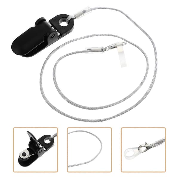 1 pc Anti-lost Hearing Aid Hanging Strap Holder Hearing Aid Protector for the Elderly (Black White)