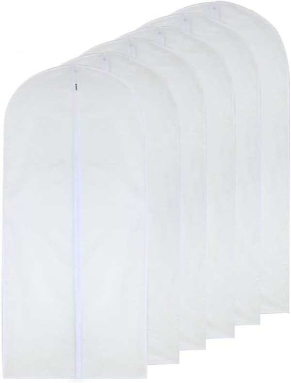 Transparent plaggpåse 24'' x 40'' Kostymväskor Vit Andningsbar
