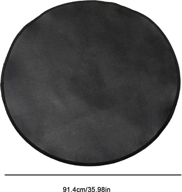 36 inch Grill Mats Grill Protector Mat Fire Pit Mat Fireproof Mat Fireproof Pad Flame Retardant Grill Accessories Black