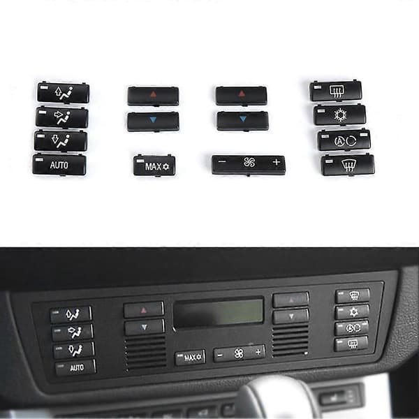 14 stk. bil klimaanlegg knappdeksel for X5 E53 1999-2006 E39 1996-2002