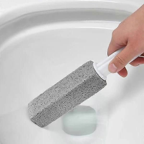 Pimpsten Toiletbørste Husholdning Toiletskål Rengøring Kalkaflejringer - Grå 3.8*3.8*23.5CM
