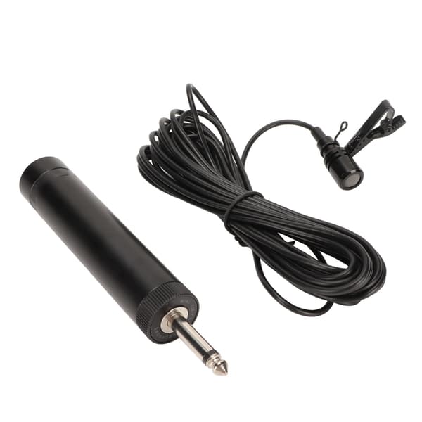 Wired Lavalier Microphone Noise Cancelling Omnidirectional Condenser Lapel Mic with 3.5mm 6.5mm Jack for Instrument Mixer