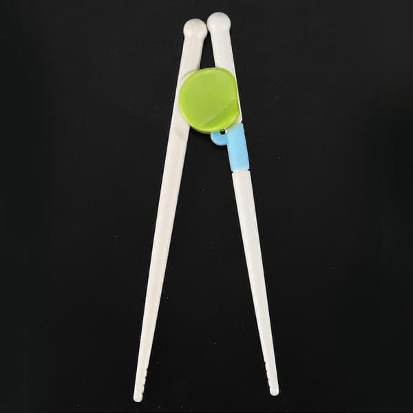 1 Pair Kids Beginner Chopsticks Training Aid Easy To Use Hot Colors: Green