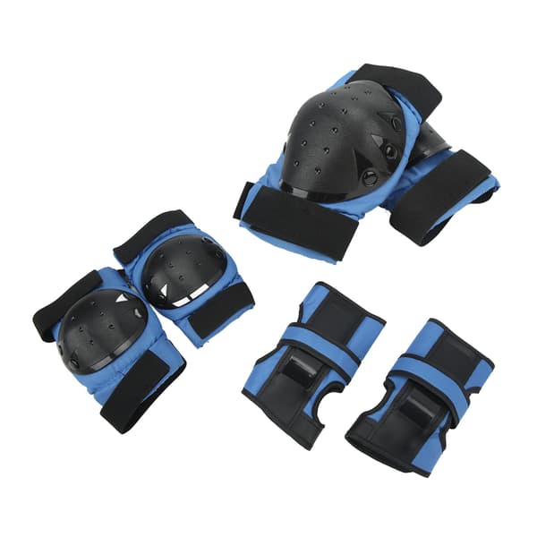 6pcs Knee Pads Protective Kit PP Sponge Oxford Cloth Elbow and Wrist Guards for Skating Cycling Blue
