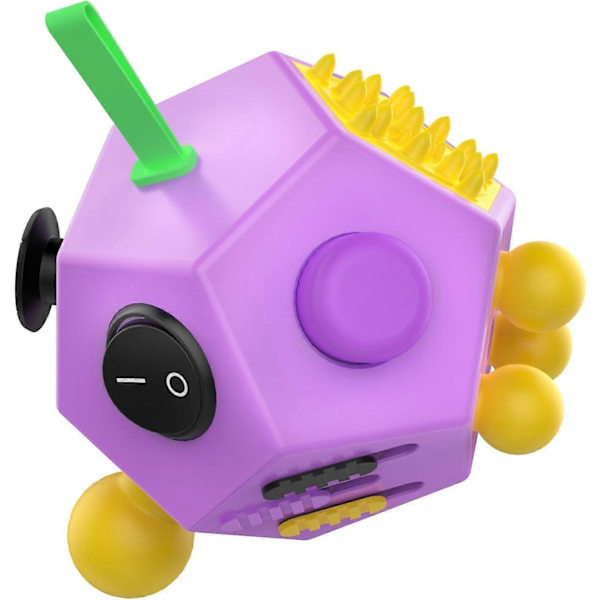 12-sidig Fidget Cube, Fidget Twiddle Cube Dodekaeder Stressreducerande Manuell Leksak