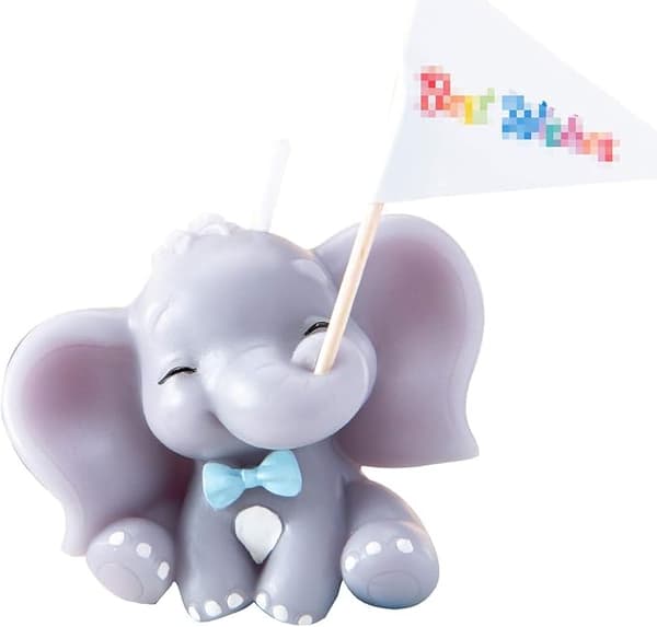 Söt elefantfödelsedagsfest, babyshower och bröllopspresent (babypojke)