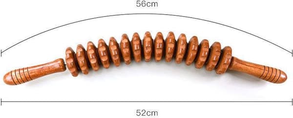 Brun Anti-Cellulite Massagerulle/Massagestick - Til Helkropsmassage - Lindrer Træthed & Spændinger