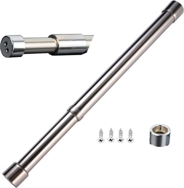 Telescopic rod - extremely firm and secure grip without drilling - universally usable as shower rod, curtain rod, clothes rail (56-100cm)