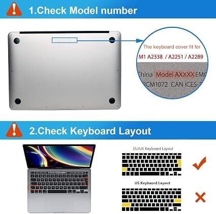 Tangentbordsskydd kompatibelt med 2022-2020 nya M2/M1 MacBook Pro 13
