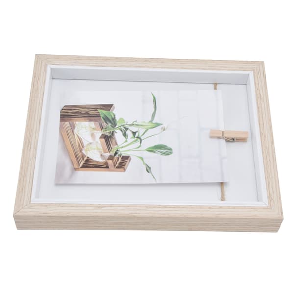 Floating Double-Sided Display Frame, Keepsake Protective Shadow Box for Wall Mounting or Tabletop Display, Simple and Classic Design Ideal for