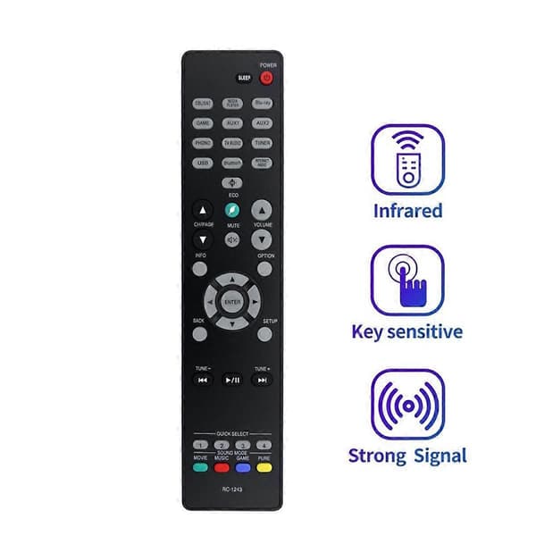 Erstatningsfjernbetjening RC-1243 til Denon RC-1243 Audio/Video Receiver