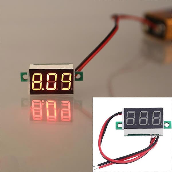 0,36\" To-leder DC-spændingsmåler Digital Voltmeter med Rød LED-display