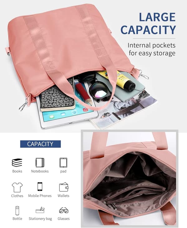 Dameveske, 13,4 tommer A4 Vanntett 2-i-1 Tote Bag