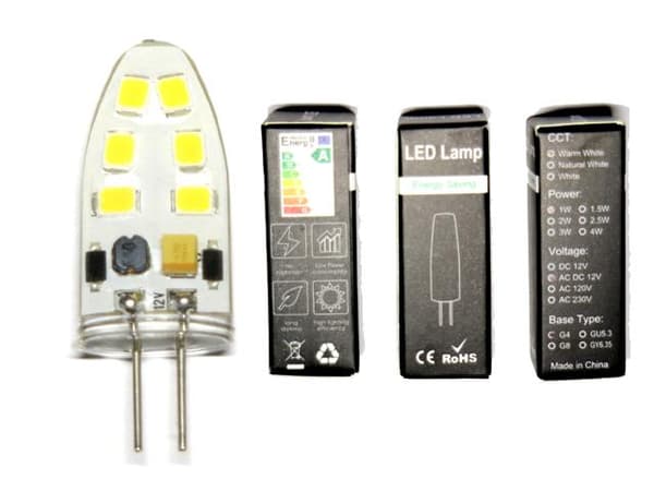 G4 2w Dimbar 12v DC + AC LED-lampa 4300K Vitgul G-4 8-pack multifärg multicolor