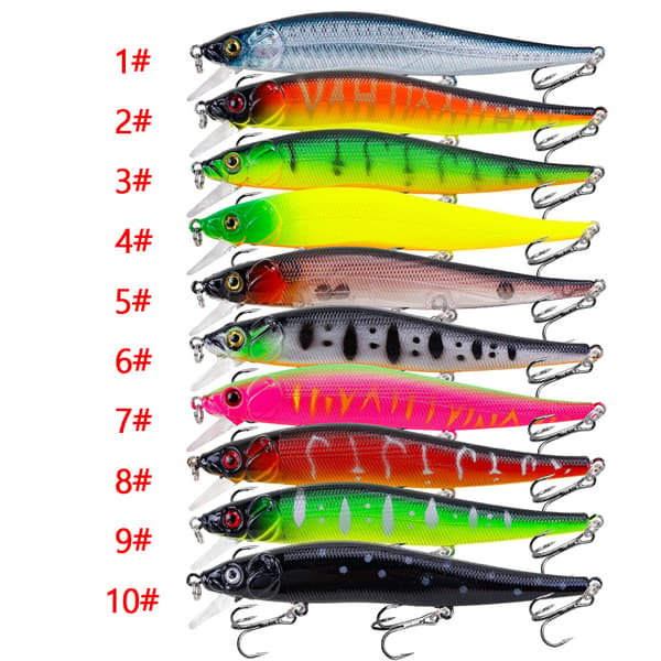 #Artificial Bait Spin Jig Set 6g Bass Bait 10pcs Random Style#