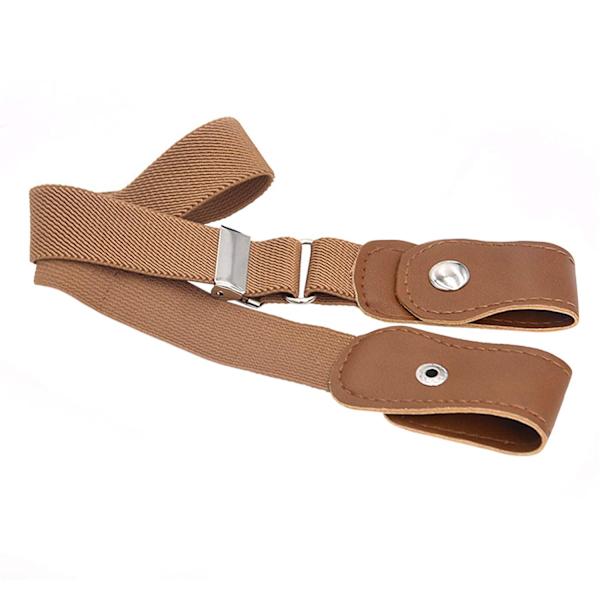Elastisk bælte uden spænde - Beige
