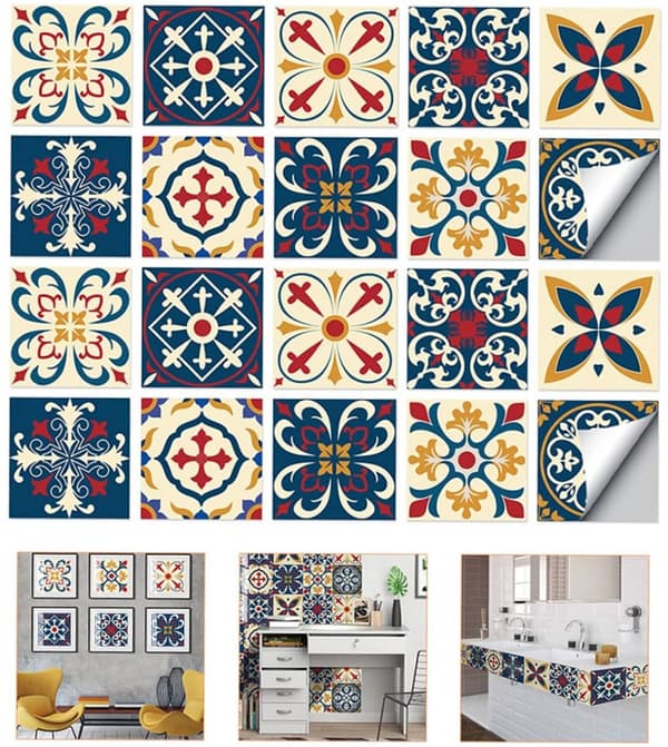 20 Wall Stickers - Tile Stickers, Decals, Removable - Bathroom and Kitchen Wall Stickers - Self-Adhesive PVC - 15*15 cm