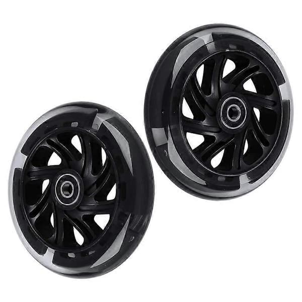 1 Pair 120mm Kids Scooter LED Light Flashing Wheels with Bearings Front/Rear LED Flashing Scooter