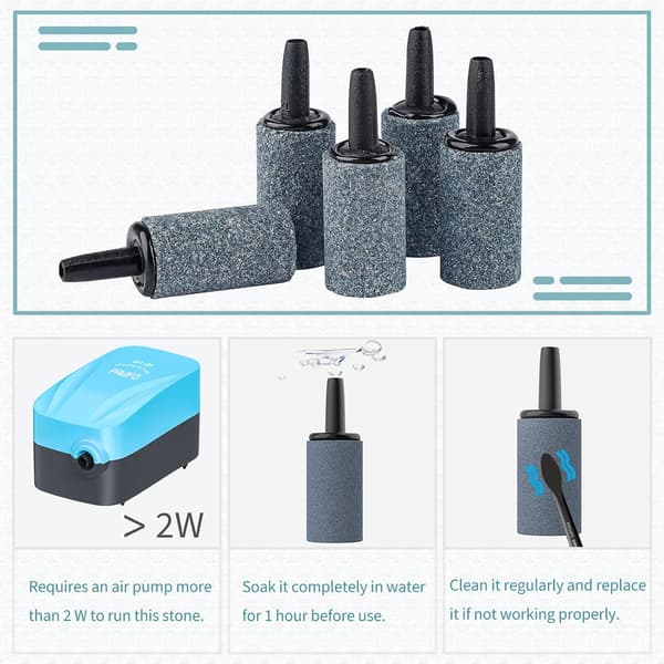 Aquarium 1\" Air Stone Cylinder Bubble Diffuser Release Tool for N
