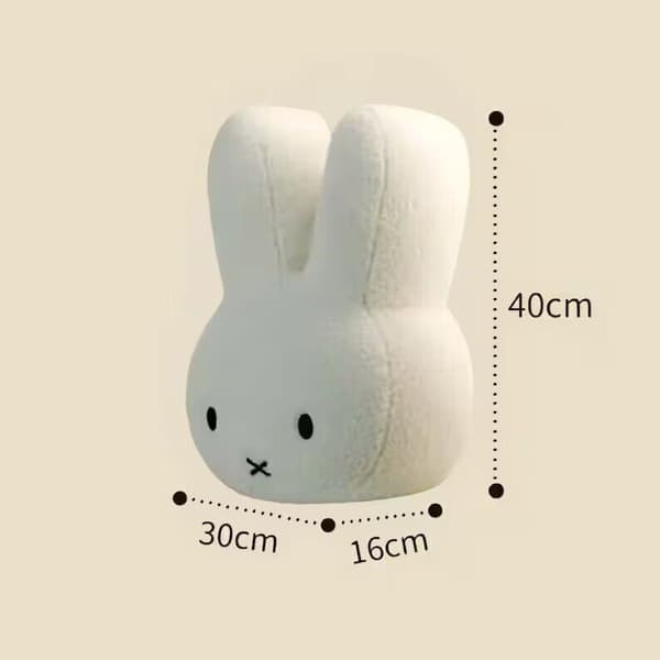 Miffy Rabbit Plush Toy Soft Stuffed Bunny for Bedroom Decor and Cuddles White