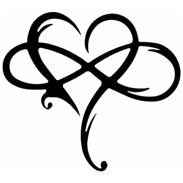 Infinity Heart Metal Wall Art - Medium Size, Steel Home Decor, Wrought Iron Sign, Personalized Wall Decor