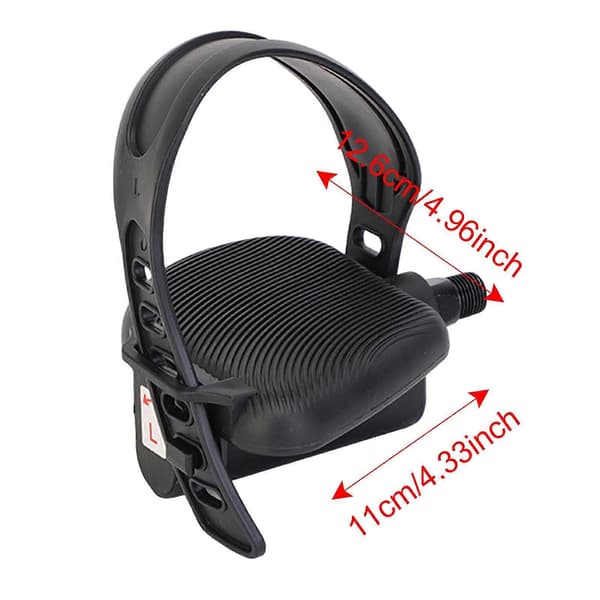 Exercise Bike Pedal Bicycle Parts with Straps Replacement Durable for Training [DB]