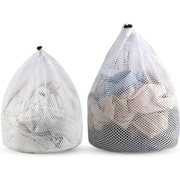 (2-pack 50*70, 60*80) Mesh Laundry Bag - Machine Washable Drawstring