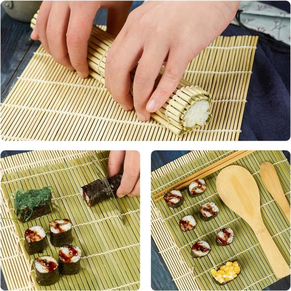 Sushi Making Kit Bamboo Sushi Mat Sushi Bazooka Maker Svart