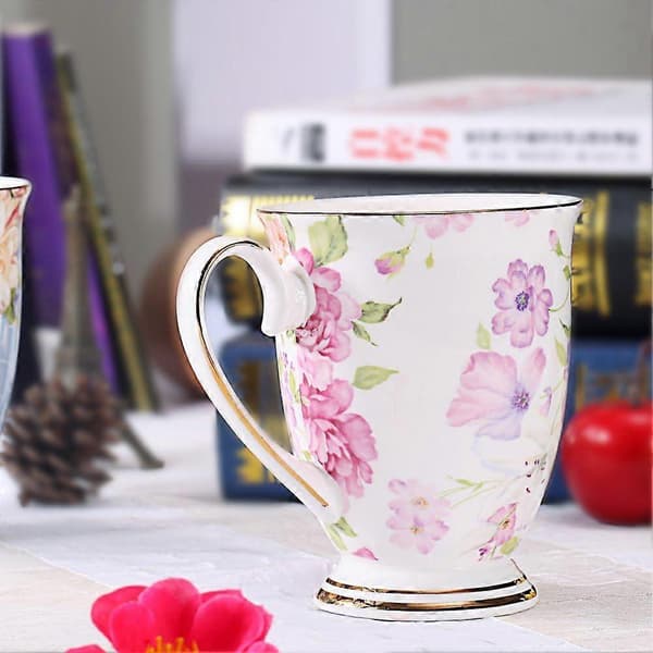 Royal Fine Bone China Kahvimuki Sekavärit Teekuppi (Kukkameri)