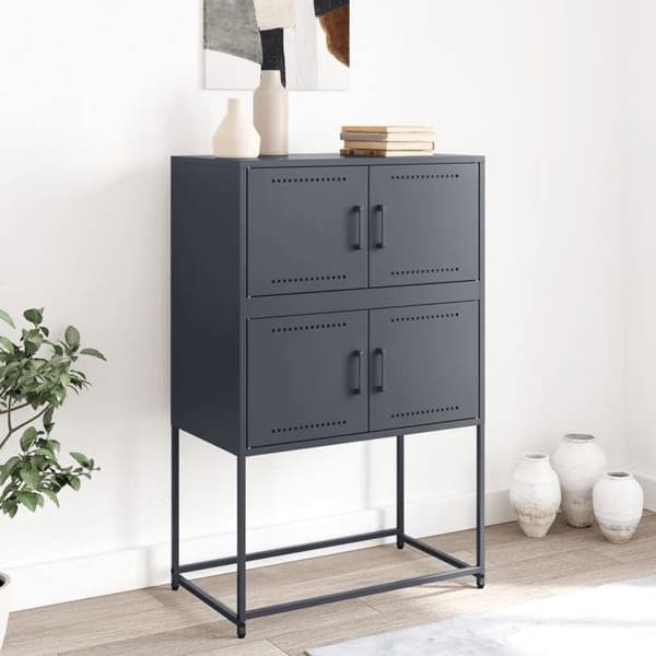 Maison Exclusive - Buffé antracit 68,5x38,5x107 cm stål
