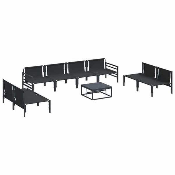 Maison Exclusive - 9 stk. have-sofa sæt i sort stål Svart