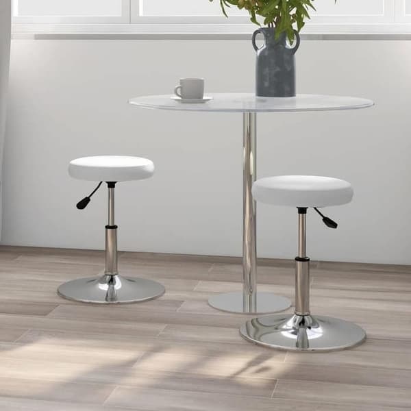 Maison Exclusive - Matstolar set om 2 vit konstläder