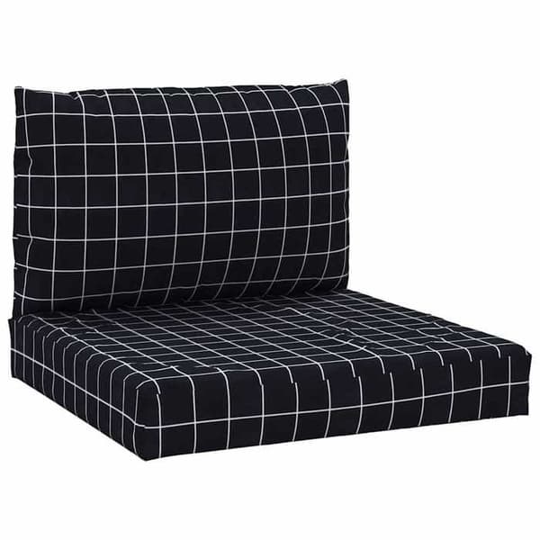 Pallepuder - EKSKLUSIV HUS - Ternede - Sæt af 2 - Vandafvisende polyester - 60x60 cm Svart