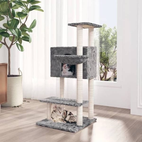 Maison Exclusive - Kattekradse med sisal i lys grå 108,5 cm Ljusgrått