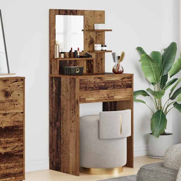 Maison Exclusive - Sminkbord för sovrum i gammalt trä