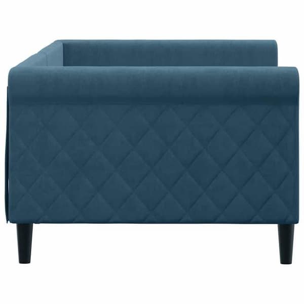Maison Exclusive - Sängsoffa utan madrass blå 90x200 cm sammet