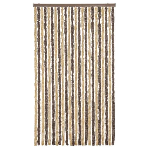 Maison Exclusive - Mørkebrun og beige fluenet 100x220 cm chenille