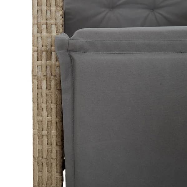 Maison Exclusive - Puutarhakalusteryhmä tyynyillä 5 kpl Beige polyrottinki