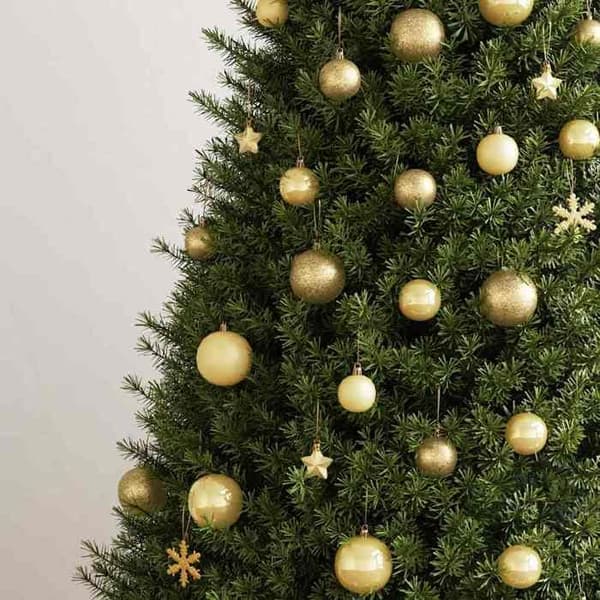 Maison Exclusive - Set med 111 stycken julkulor i guld av polystyren